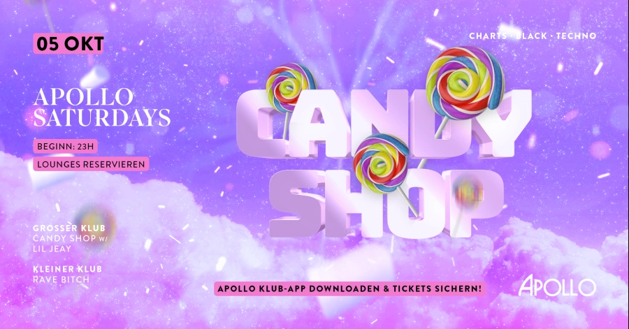 APOLLO SATURDAYS - CANDY SHOP